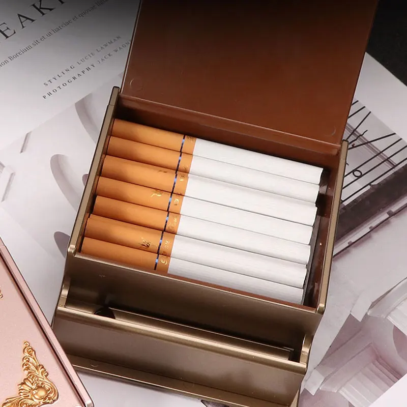 Automatic Cigarette Case, Automatically Ejecting Cigarettes Creative Cigarette Box Gifts,for Smoking in Offices, Hotels,Home,Car