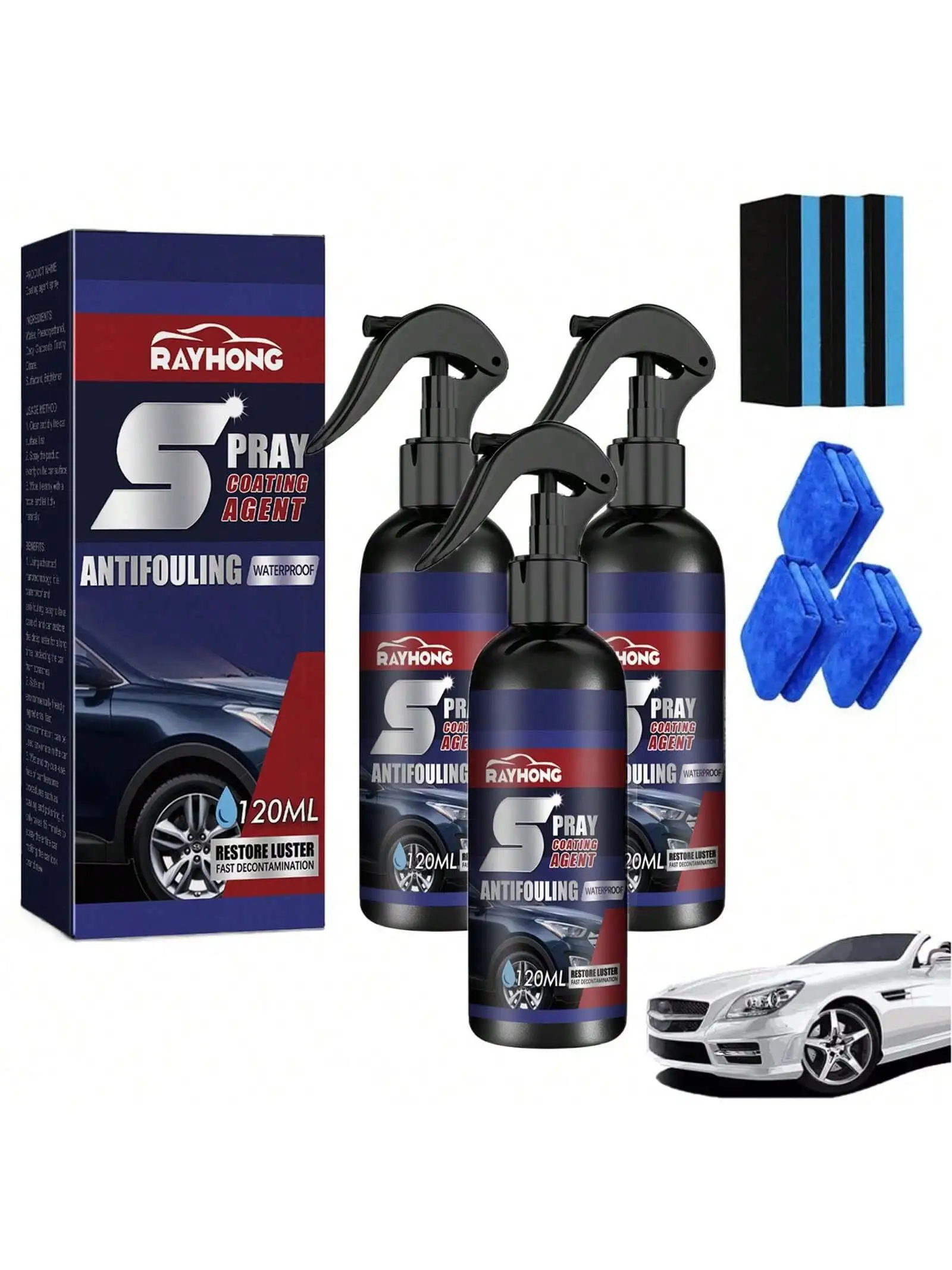 

Керамический спрей для автомобильного покрытия 3 в 1, спрей для быстрого покрытия с высокой защитой 3 в 1, спрей для покрытия, многофункциональное покрытие