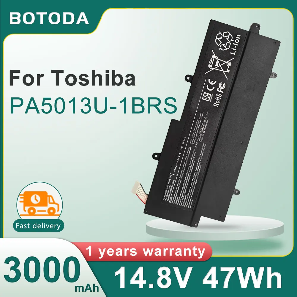 

Аккумулятор для ноутбука BOTODA PA5013U-1BRS для Toshiba Portege Z835 Z830 Z930 Z935 Series Ultrabook 14.8V/47Wh-3000mAh PA5013U, инструмент в комплекте