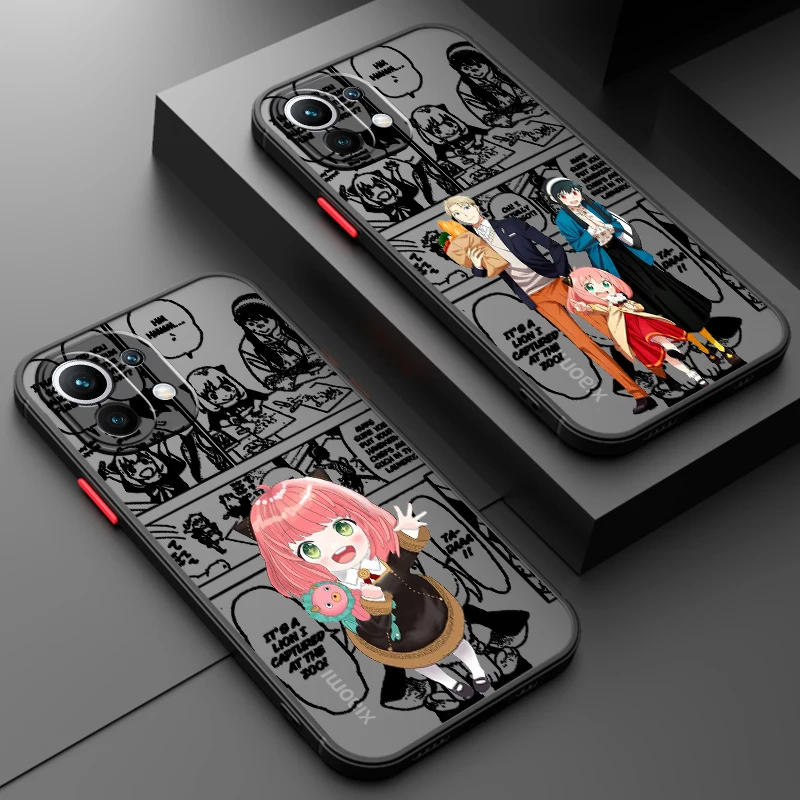 

SPY X FAMILY Anime Cute Frosted Translucent For Xiaomi Mi 13 12 12T 11T 11 11i 10T 10 9T Pro Lite Ultra 5G Funda Phone Case