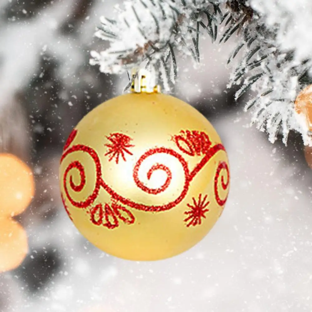 

Plastic Christmas Ball Festive Party Decoration Exquisite Pattern Christmas Ball Ornaments for Festive Xmas Tree Decoration