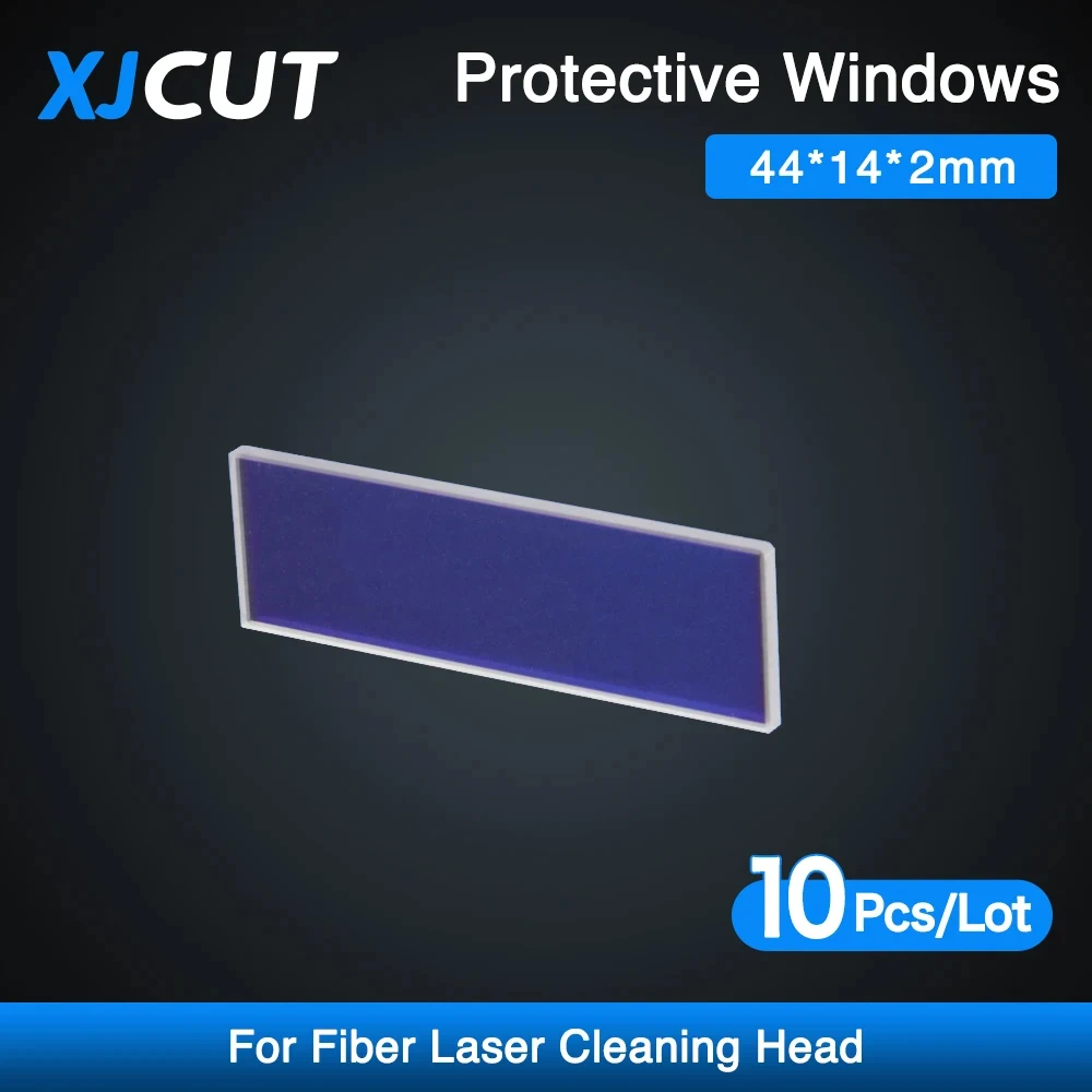 XJCUT 10Pcs/lot Laser Lens Protective Windows/Protection mirror/Lens 44*14*2mm For Fiber Laser Cleaning Machine