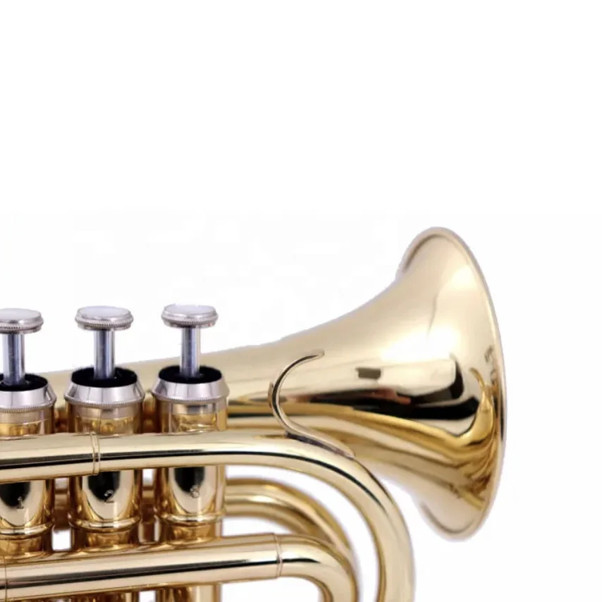 Concert Playing Children Trumpet Gold Lacquer Bb Tuning Kids Trumpet