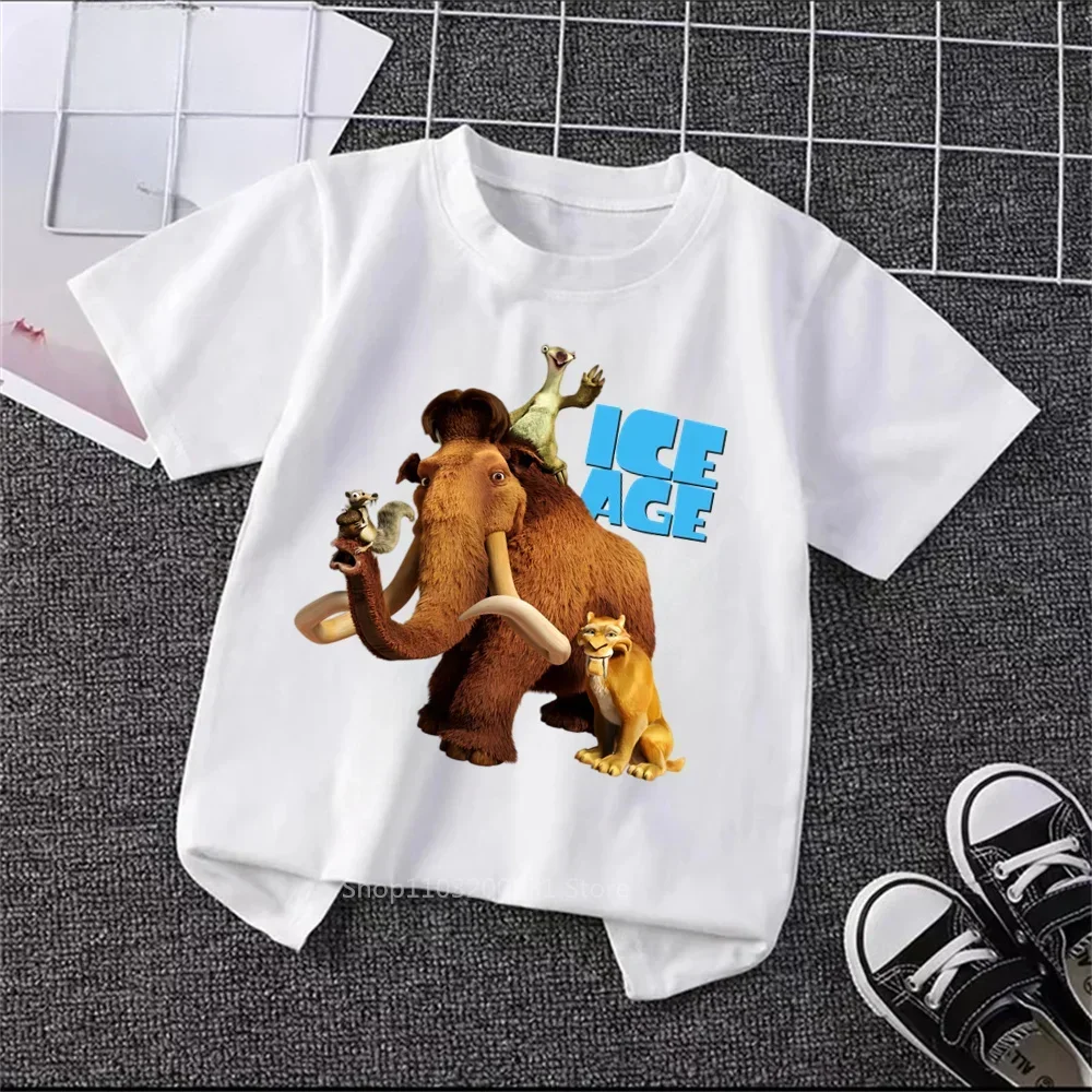 Summer's Newest Hit Ice Age T-shirts for Boys & Girls! Stylish Anime Prints Soft Fabrics & Super Cute Perfect Gift for Children