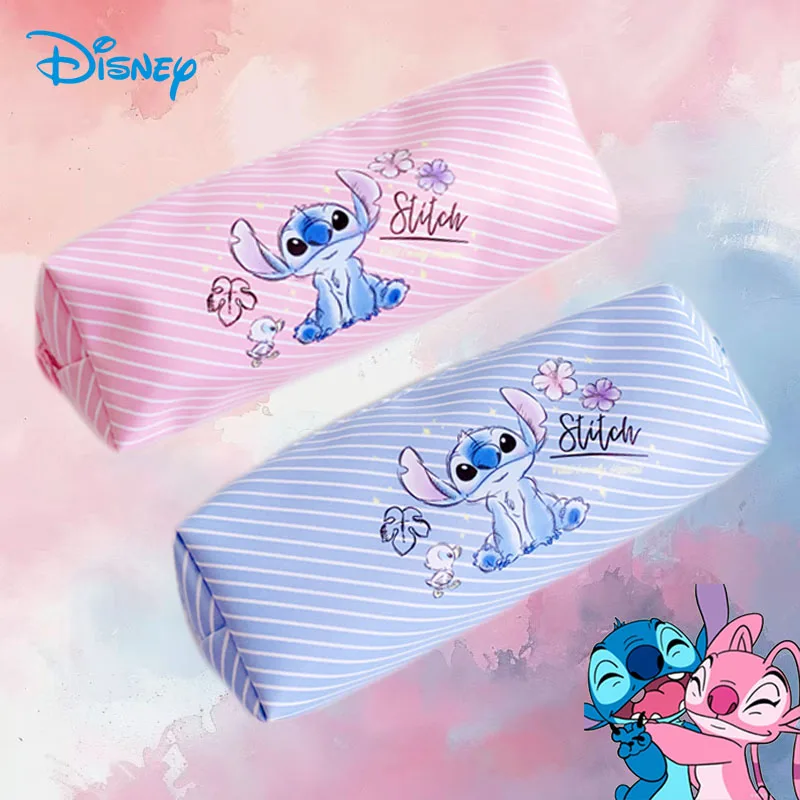 Disney Stitch Anime Etui Steek Print Grote Capaciteit Pen Tas Cartoon Studenten Opbergtas Kids Christmars Cadeau