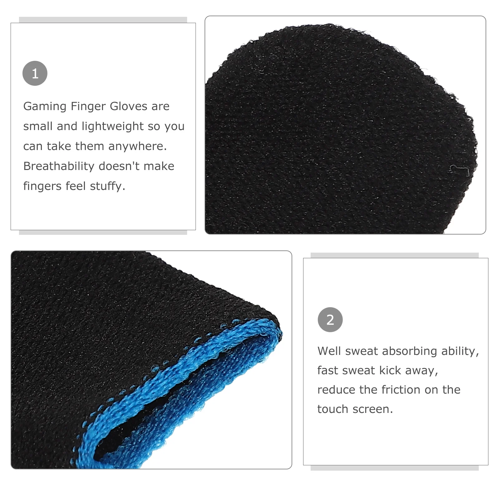 

10Pairs Gaming Finger Sleeves Touchscreen Non Slip Finger Protectors Sweat Absorbent Mobile Game Accessories Phone Game Supply