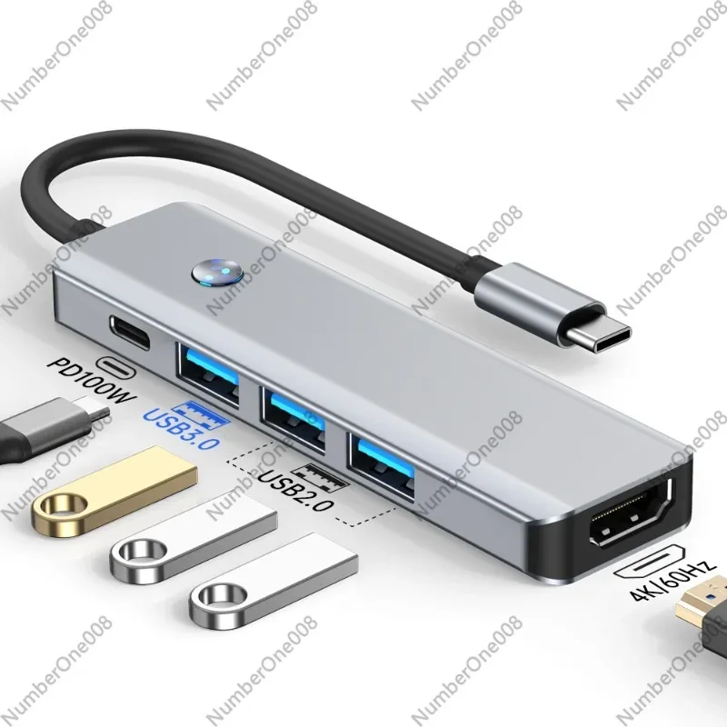 Type-C Docking Station HUB One-click Screen Resting Usb Converter 4K High Definition Notebook Multi-port Docking Station