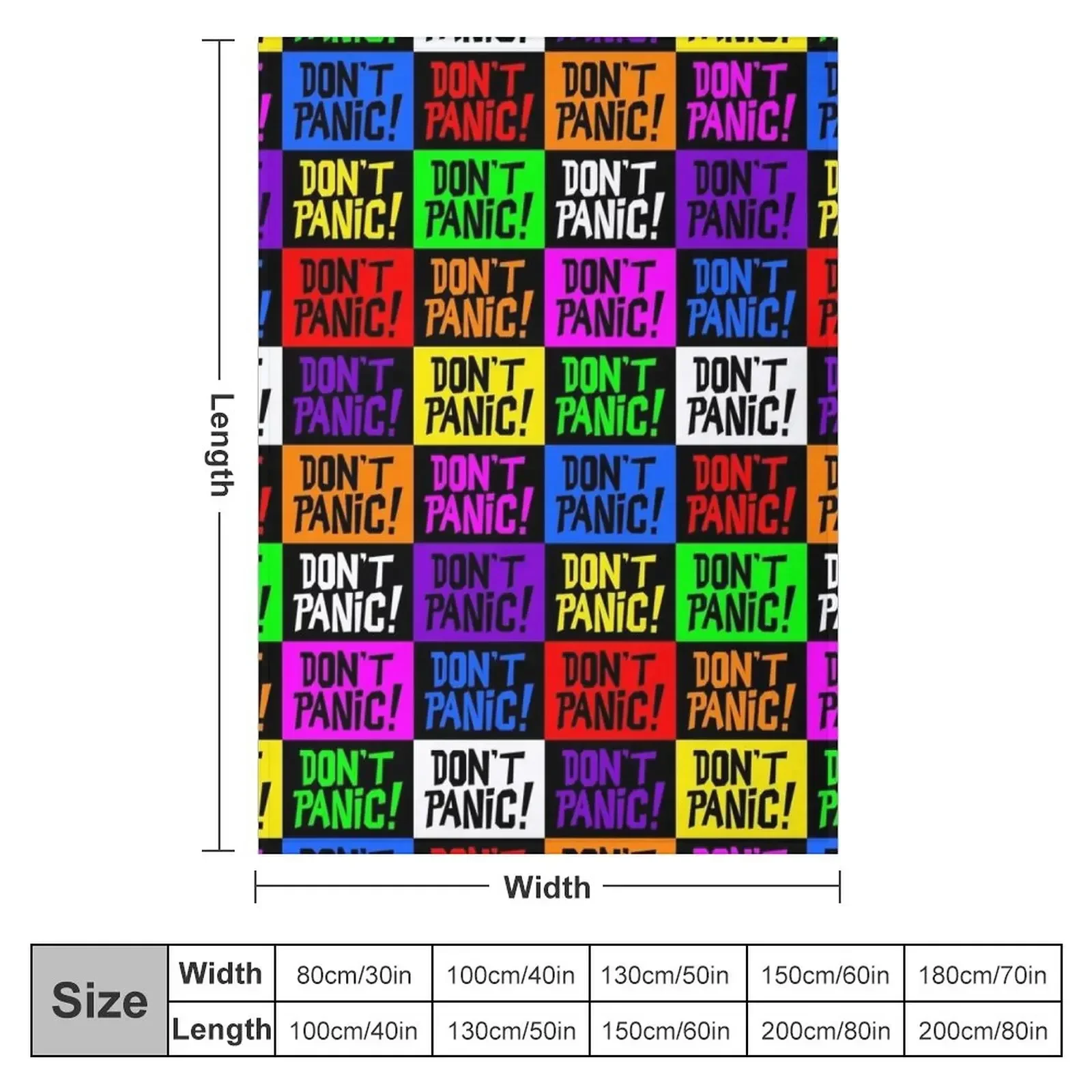 NDVH Don't Panic - Multicoloured H2G2 Throw Blanket Bed Fashionable Bed linens Sofa Quilt Stuffeds Blankets