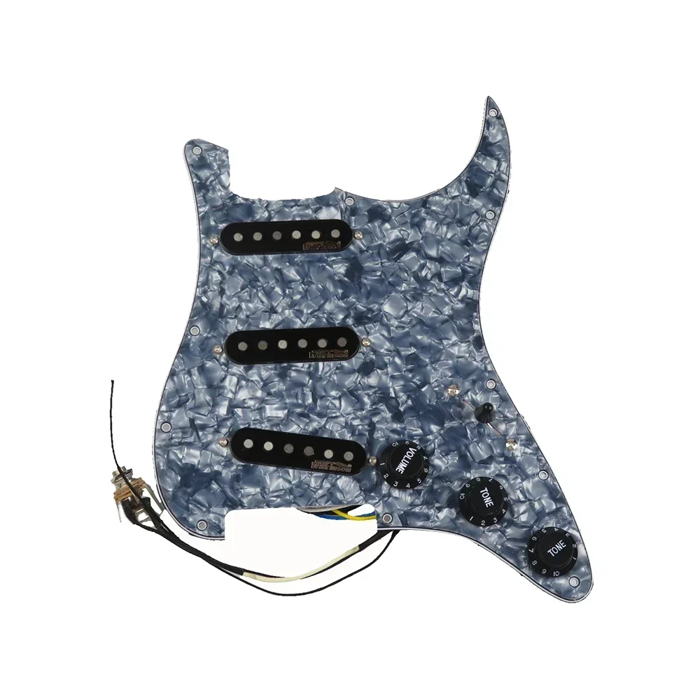 

7 Voices Prewired Pickguard Harness Guitar Pickup WVS 60's Alnico5 SSS Single Coil Pickup