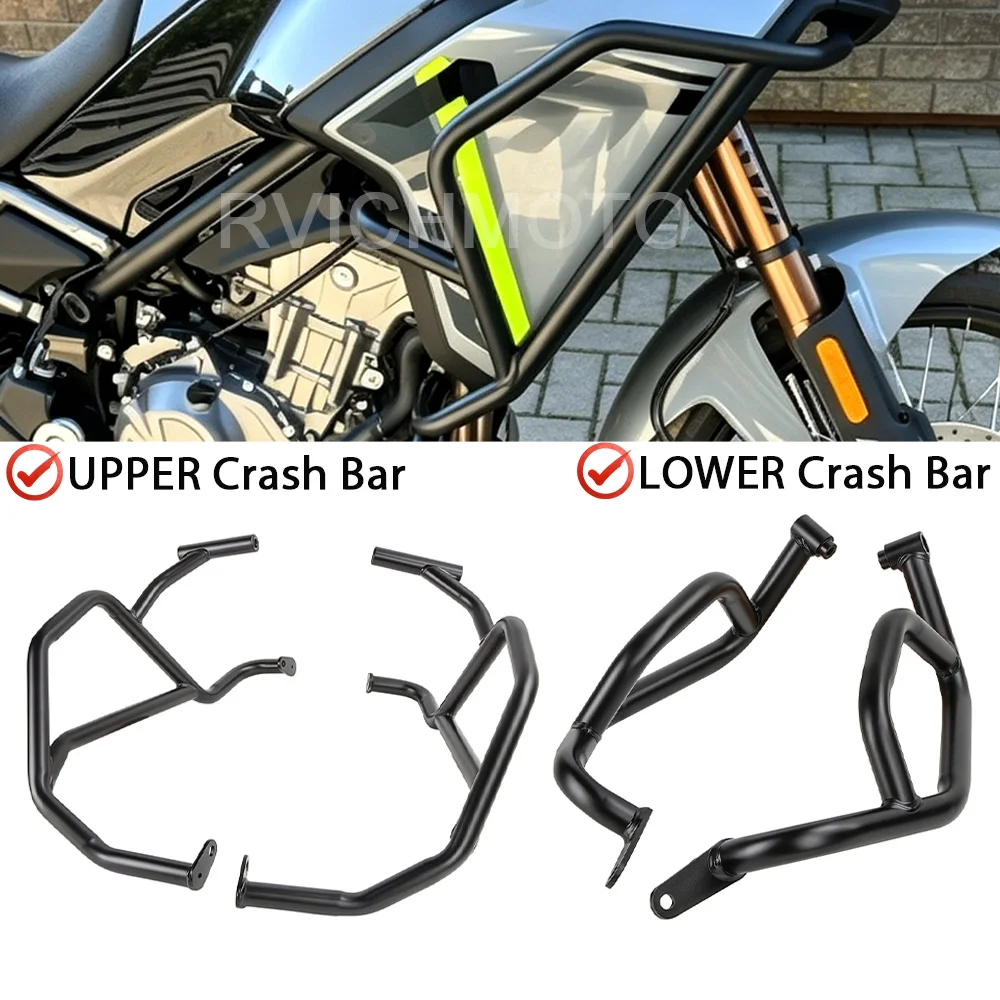 Motorcycle 450MT Upper Lower Highway Crash Bars Engine Tank Guard Bar Bumper Stunt Cage Protector For CFMOTO MT450 mt450 MT 450