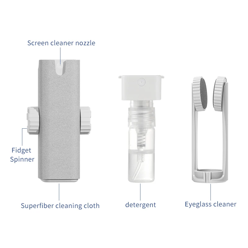 مجموعة تنظيف شاشة النظارات والهواتف المحمولة 5 في 1، وإزالة الغبار من عدسات النظارات وقماش ألياف تنظيف شاشة الهاتف المحمول #6