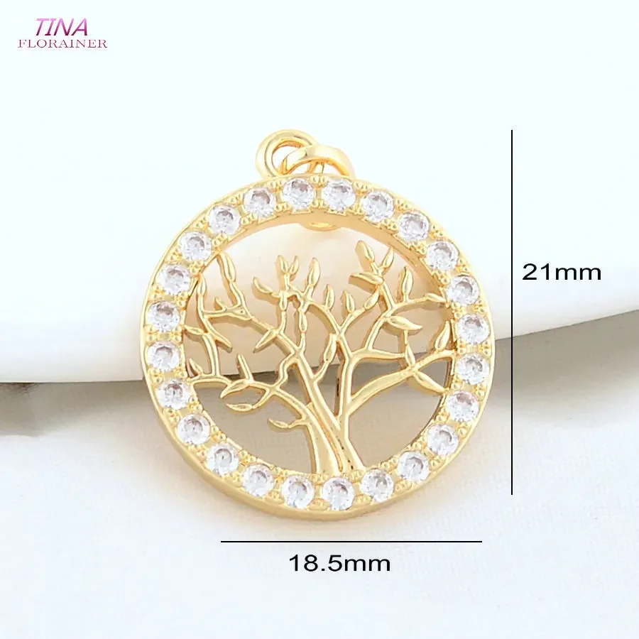 New 18K Gold Color Brass with Zircon Heart Star Sun Necklace Charms Pendants Earrings Jewelry Making Supplies Accessories view 6