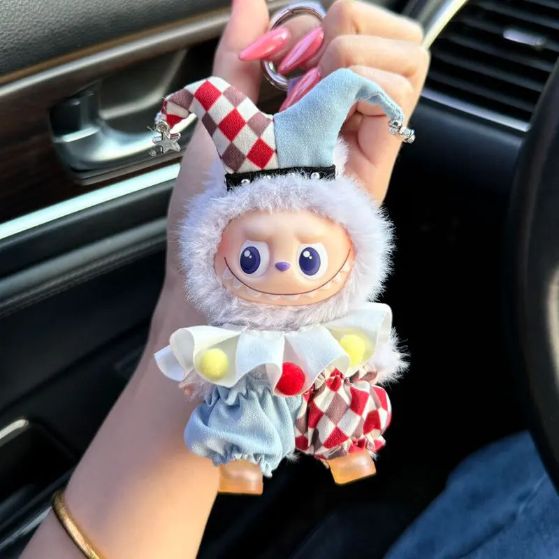 For Mini labubu 4.0 Doll'S Clothes Outfit Accessories for 10.5cm Labubu and 10cm Cotton Doll Color Ball Clown Suit Clothing