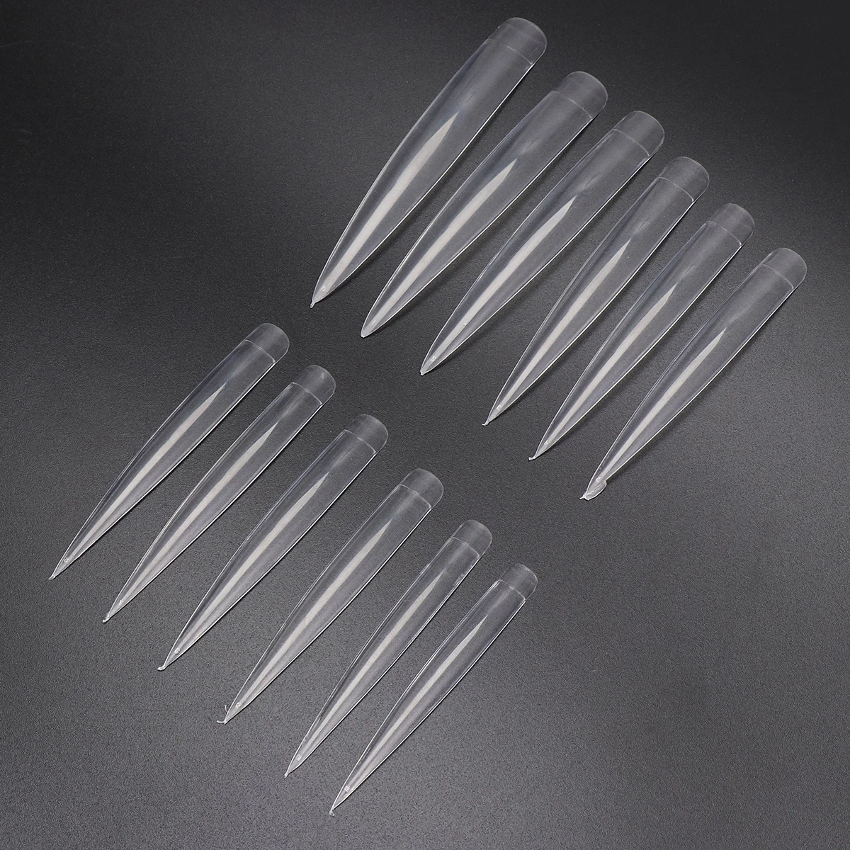 

10 Packs Nail Tips False Nails Fake with Glue Short Gel for Extension Almond Ultraviolet Light