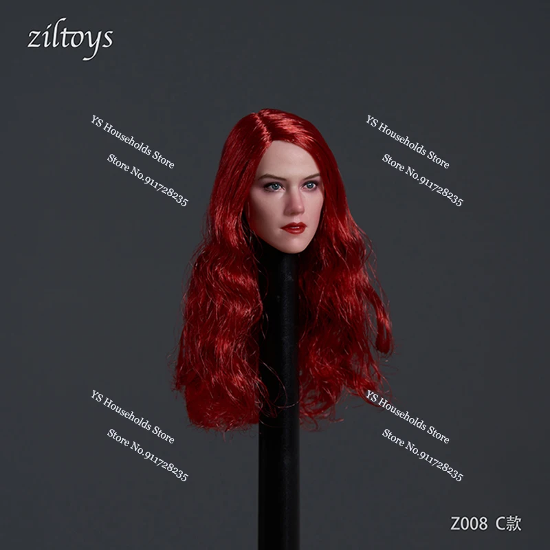 Ziltoys Z008 1/6 Gold Hair Female Actor Delicate Head Sculpt Heard Beauty Girl Carving Model Toys Accessory For 12