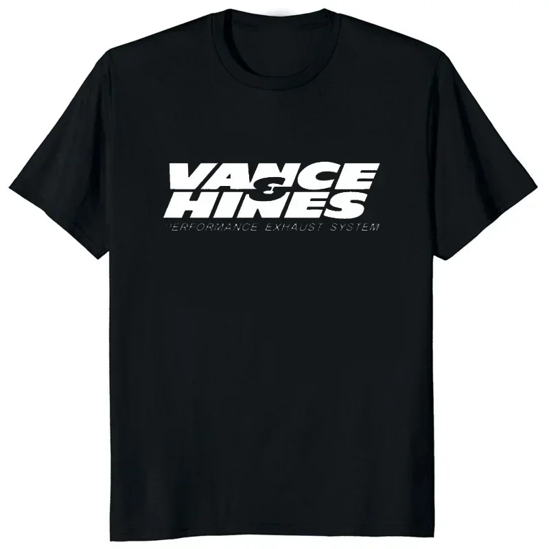 Inspired Motorcycle Racing Exhaust Systems Male T Shirt Casual Loose Harajuku Soft Tees VANCE HINES Printed Fashion Man T-SHIRT