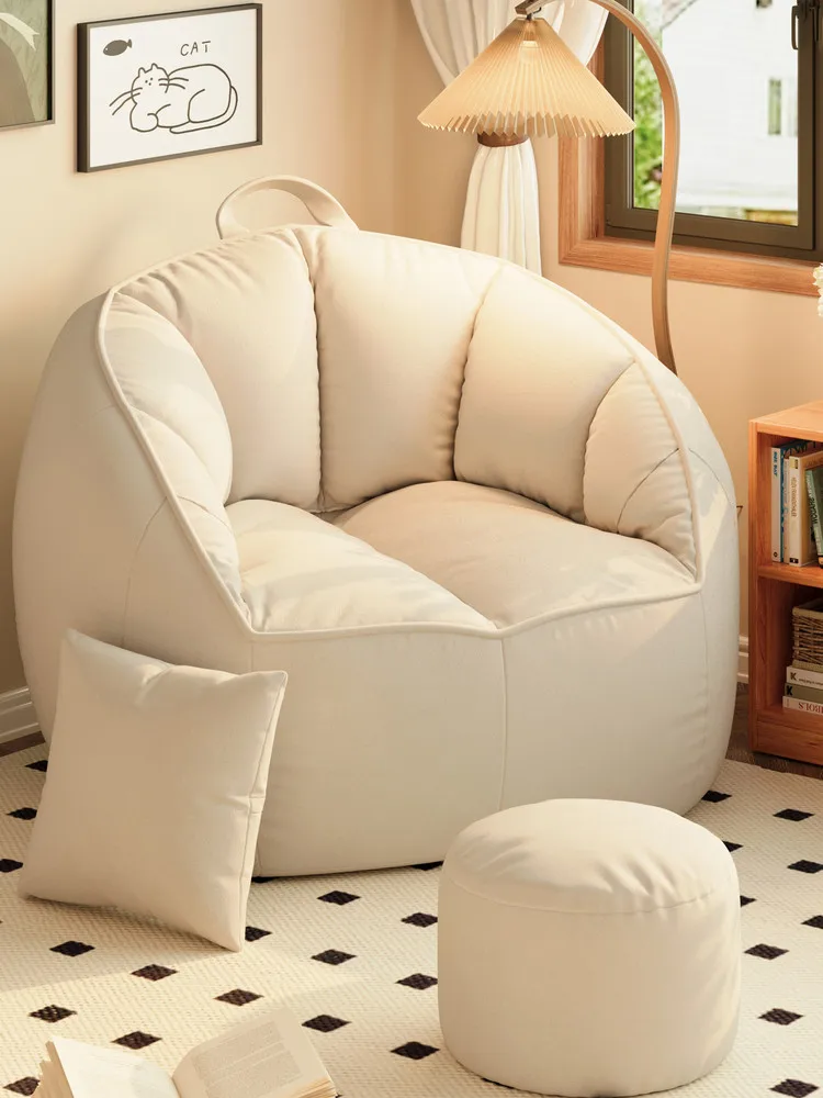Lazy Sofa, Household Living Room Bean Bag Nest Chair, Bedroom Tatami Seat Cushion Can Lie Down and Sleep Balcony Back Recliner