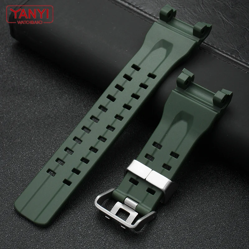 TPU rubber watch strap for Casio G-Shock third generation mudman model Big Mud Kin GWG-B1000-1A GWG-B1000-3A B1000EC watchband