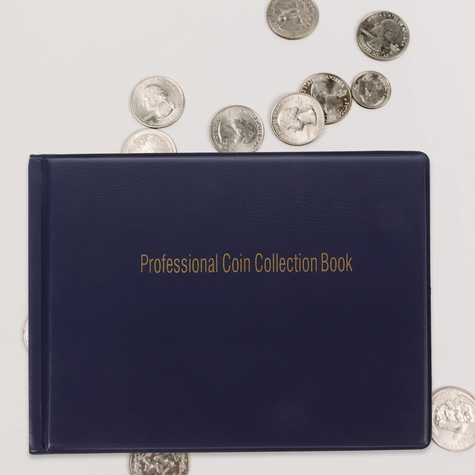 

Альбом для хранения коллекции монет, горизонтальная вставка, большая емкость, безопасные материалы, держатель для монет, органайзер, книга