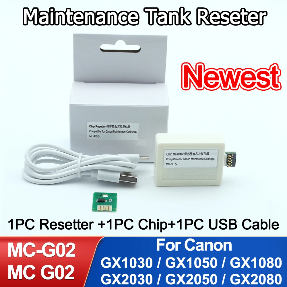 MC-G05 MC G05 Maintenance Box Chip Resetter For Canon GX1030 GX2030 GX2080 GX1080 GX1050 GX2050 Printer Waste Tank Chip Reset