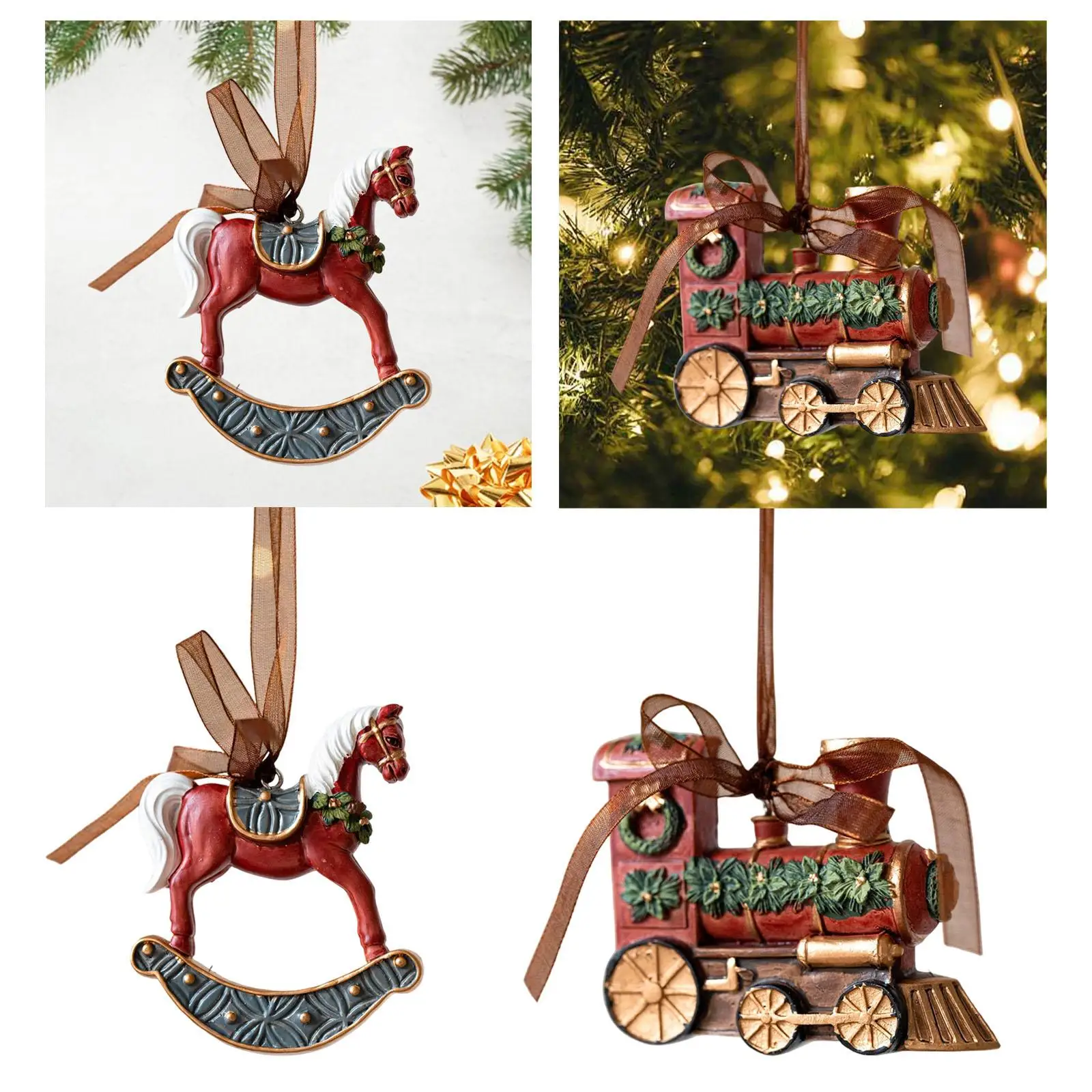 

Рождественская елка, подвесной орнамент из смолы, подвеска для домашнего декора, праздничная вечеринка и аксессуар для заднего вида автомобиля