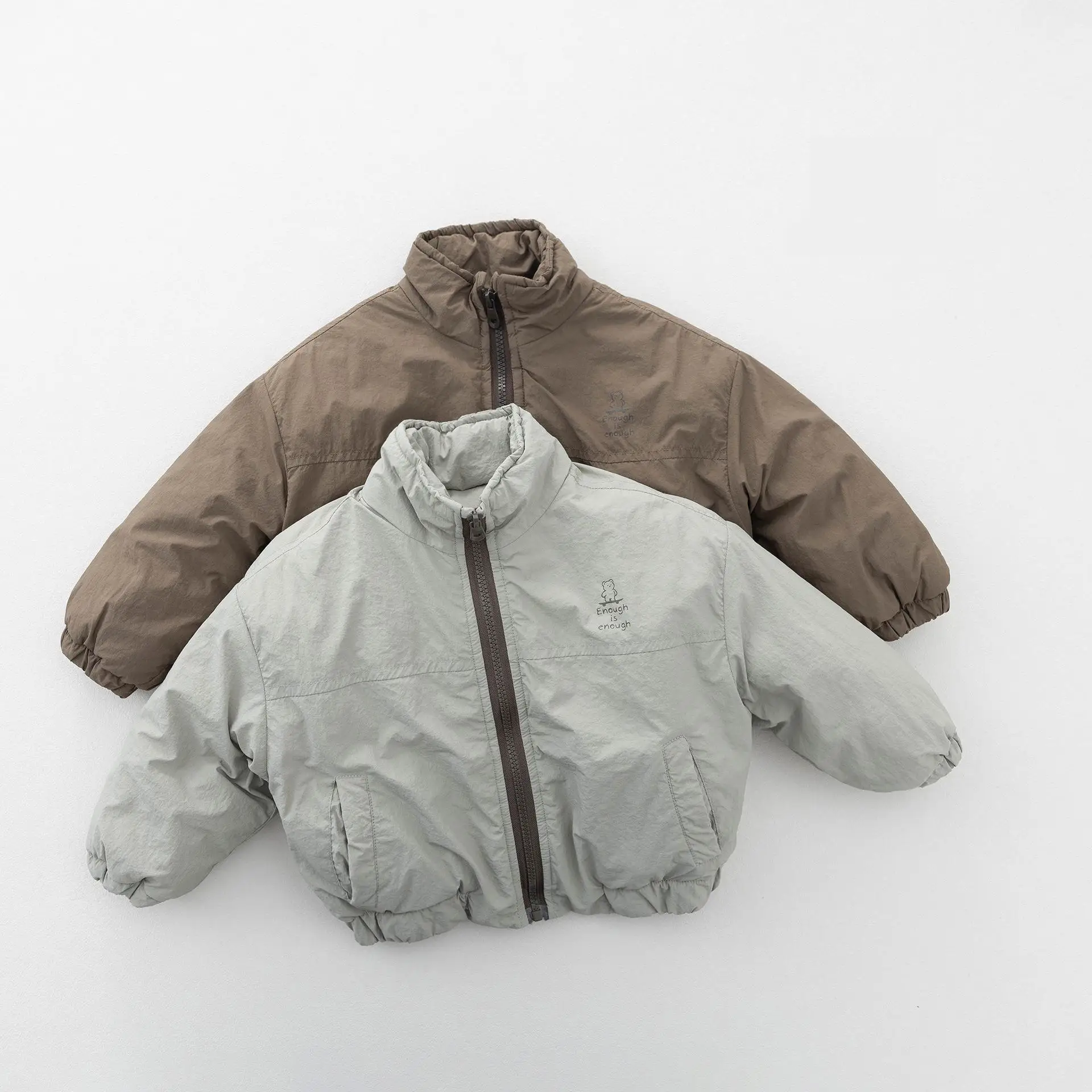 2026 Winter New Children Thick Warm Cotton Padded Jacket Boys Girls Plus Velvet Thick Coat Kids Baby Casual Cartoon Tops