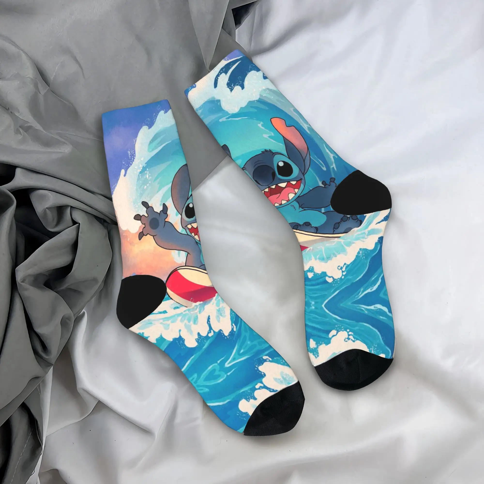 

Носки Lilos & Stitchs, готические чулки, дышащие спортивные носки для бега, осенние дизайнерские противоскользящие носки