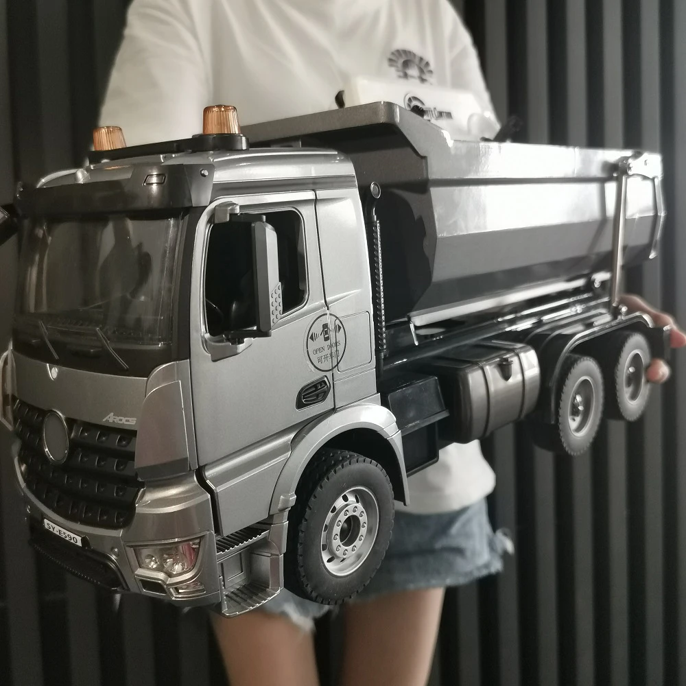 Double E E590 Large RC Dump Truck 1/20 Remote Control Truck Car Simulated Engineering Vehicle Toys Alloy Dumper Model Boys Gifts