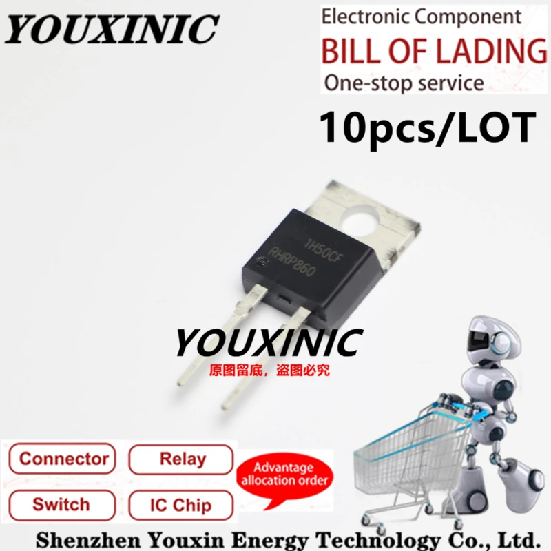 YOUXINIC  2021+ 100% New Imported Original  RHRP860 TO-220-2 Fast Recovery Diode 8A 600V