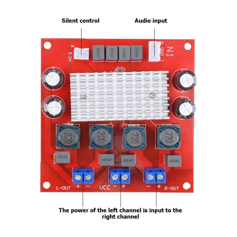 

Двухканальная цифровая усилительная плата CS8685H 75W+75W, модуль питания постоянного тока 5-29В высокой мощности с одним источником питания