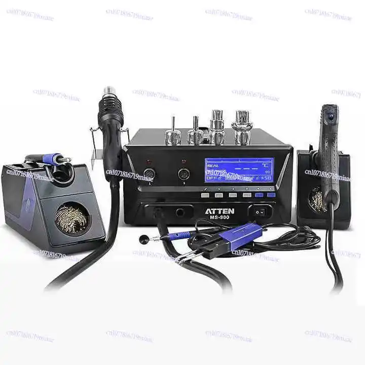 

MS-900 900W 4 in 1 Desoldering Hot Air Gun Rework Soldering Iron Tin Suction Gun Pickup Pen Desoldering Welding Station