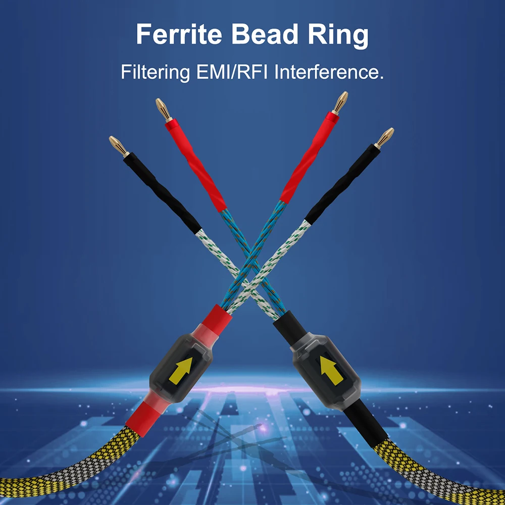 

One Pair Western Electric Oxygen-free Copper Audio Speaker Cable High-end Amplifier Speaker Cable Banana Plug Cable