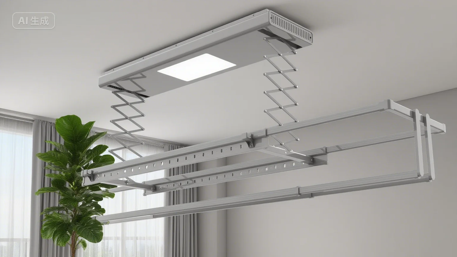 Elektryczny suszarka do ubrań z regulacją wysokości i oświetleniem LED, inteligentna elektroniczna suszarka do użytku wewnątrz pomieszczeń, idealna do łatwego użytkowania na balkonie.