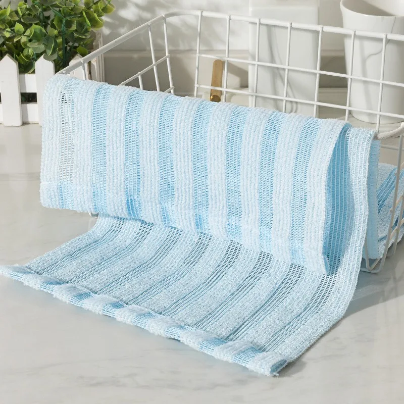 1/2 قطعة من منشفة حمام مقشرة - إسفنجة تنظيف وتدليك مزدوجة الجوانب، أداة استحمام/حمام للرجال والنساء، ملحقات للعناية اليومية