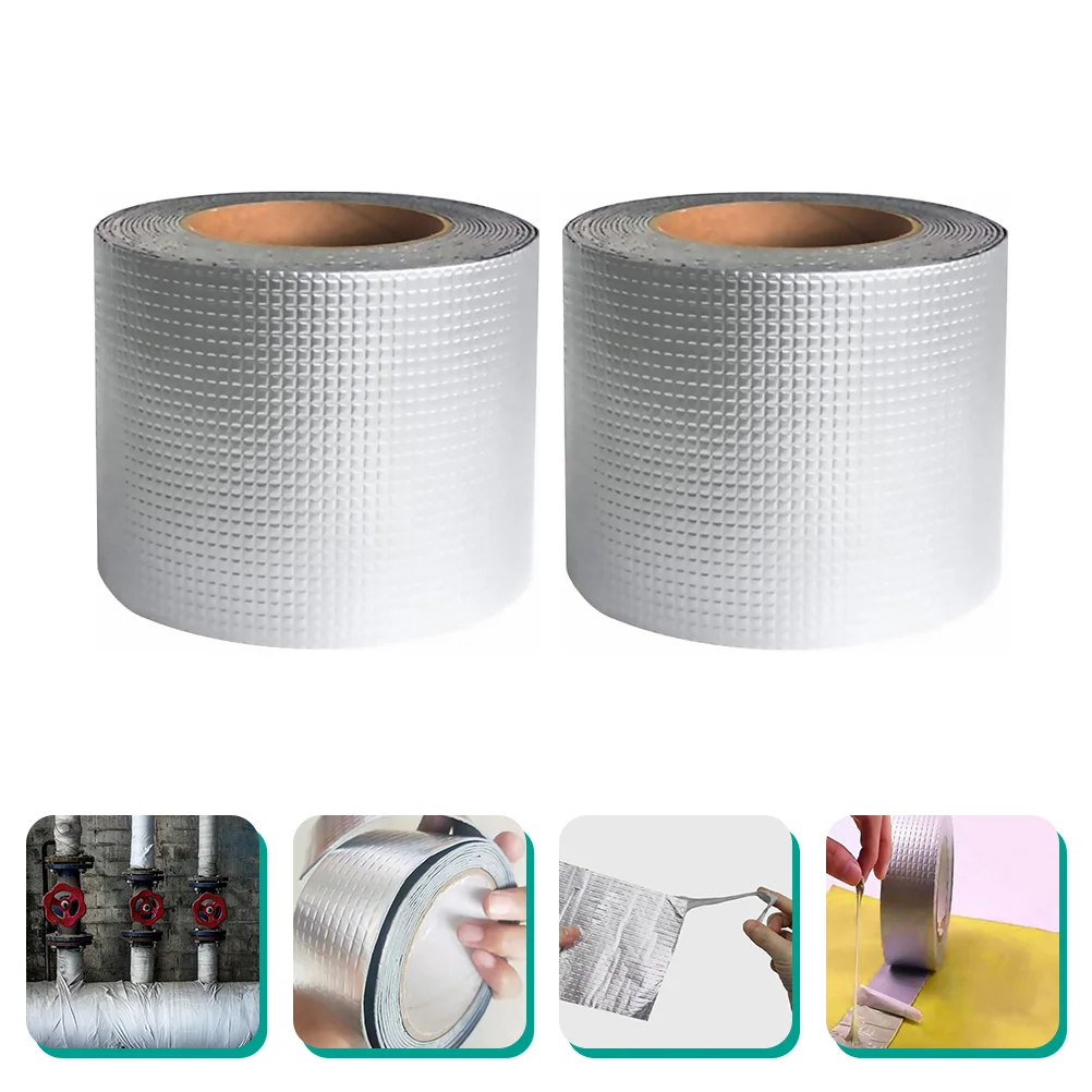 Insulating Duct Tape Aluminum Foil Waterproof Pipe Repairing Silver Butyl Rubber Dust