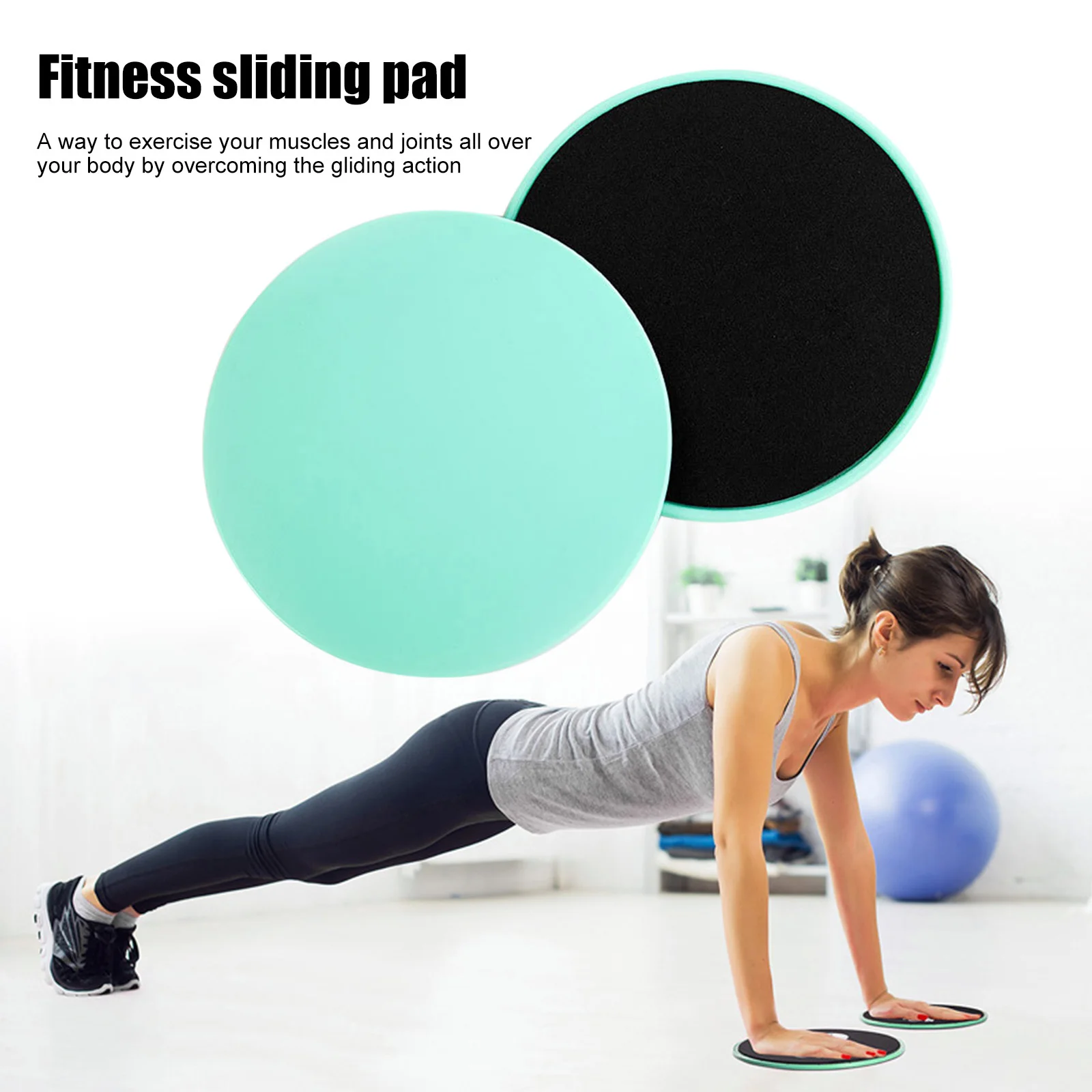 2Pcs Exercise Sliding Plate Dual Sided Abdominal Core Training Plate Strength Training Sliders for Body Muscle Workout