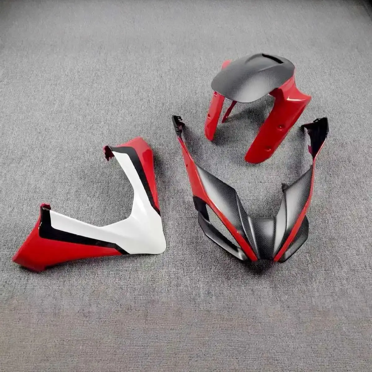 for Multistrada V4 V4S Pikes Peak / RS / Rally Carbon Fiber Front Fairings Lower Headlight Head Nose Cover Front