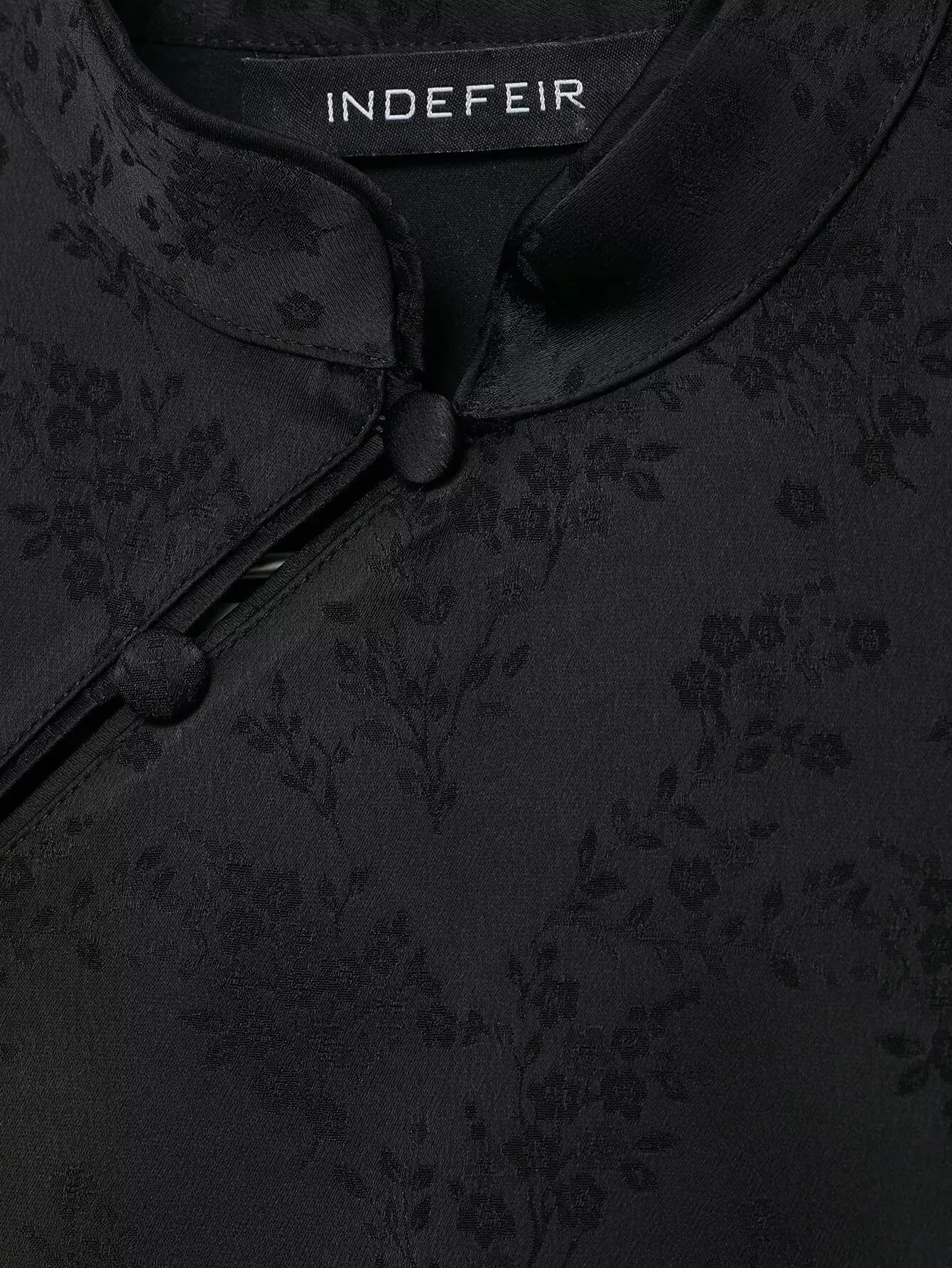 HH Elegantes Blumen-Jacquard Cheongsam Kleid Damen Stehkragen Kurzarm Qipao Minikleid Sommer Party Festival Freizeitkleidung – Detail 10