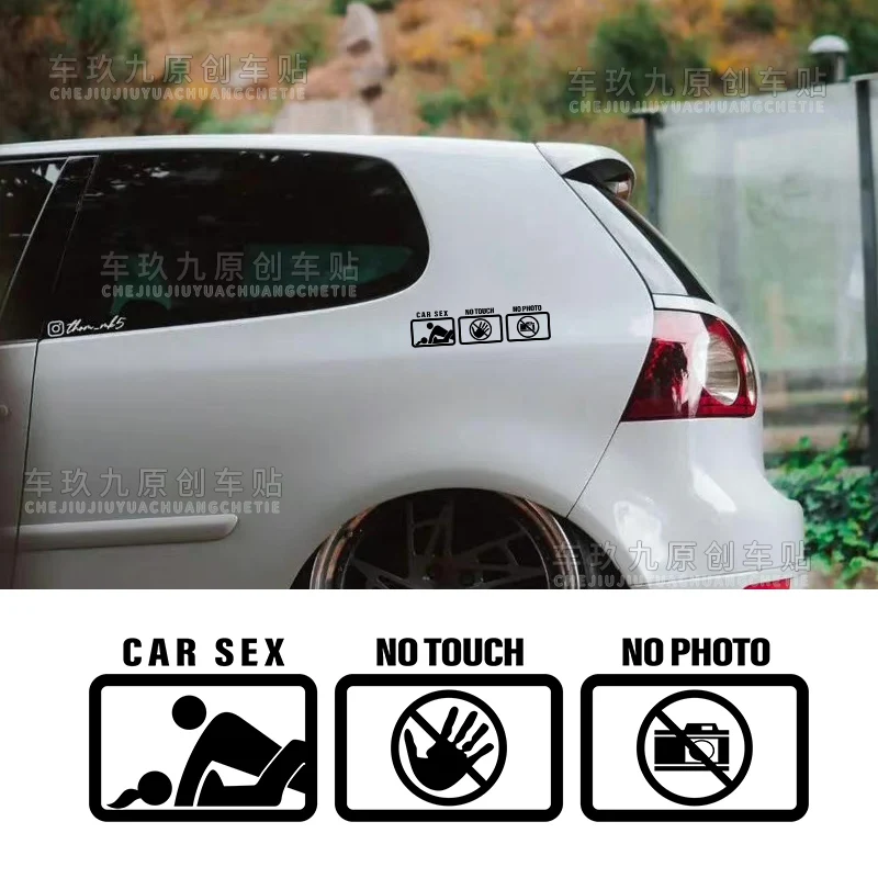 

No Touch No Photo Car Sticker for Window Warning Vinyl Decals Auto Body Decorative Stickers for Bmw E60 F10 F30 E46 Accessories