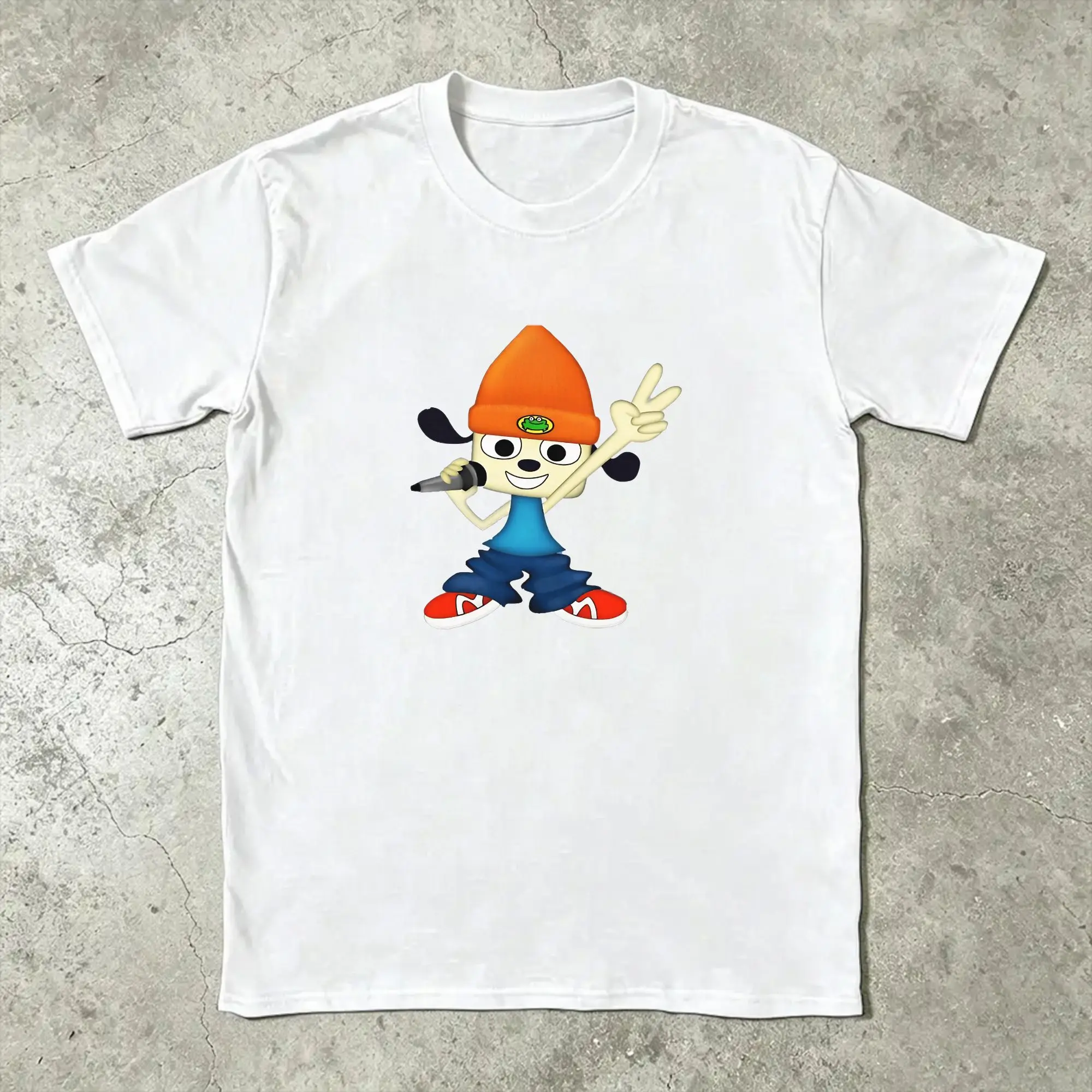 Streetwear T-Shirt Summer PA-PaRappa The Rapper Game Leisure T-Shirts  Cotton Tshirt for Men Y2K  Short Sleeve Clothing