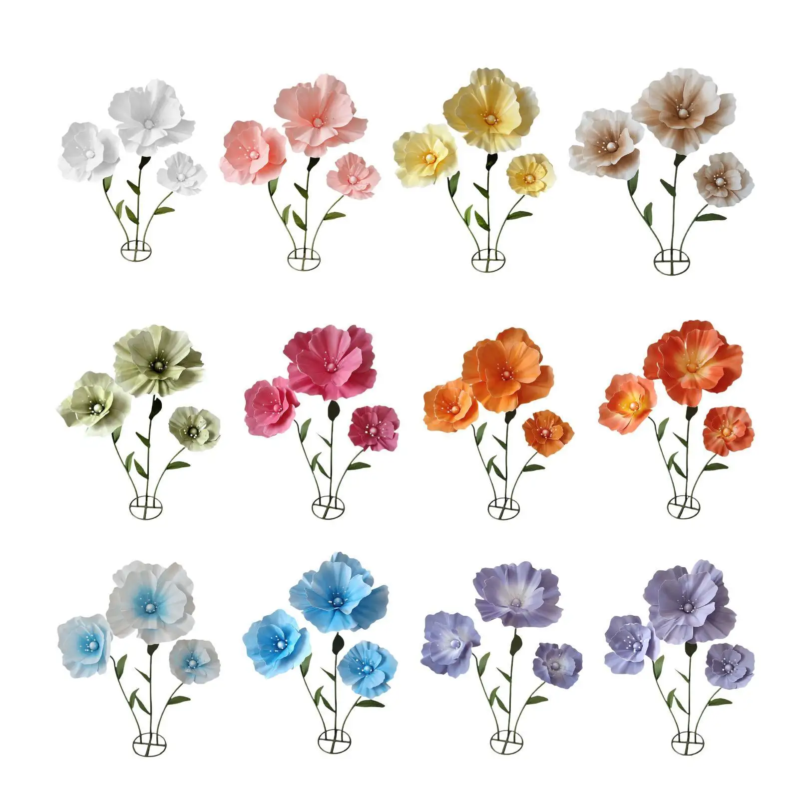 

Wedding Giant Flowers for Decoration with Standing Base Elegant Wedding Floral