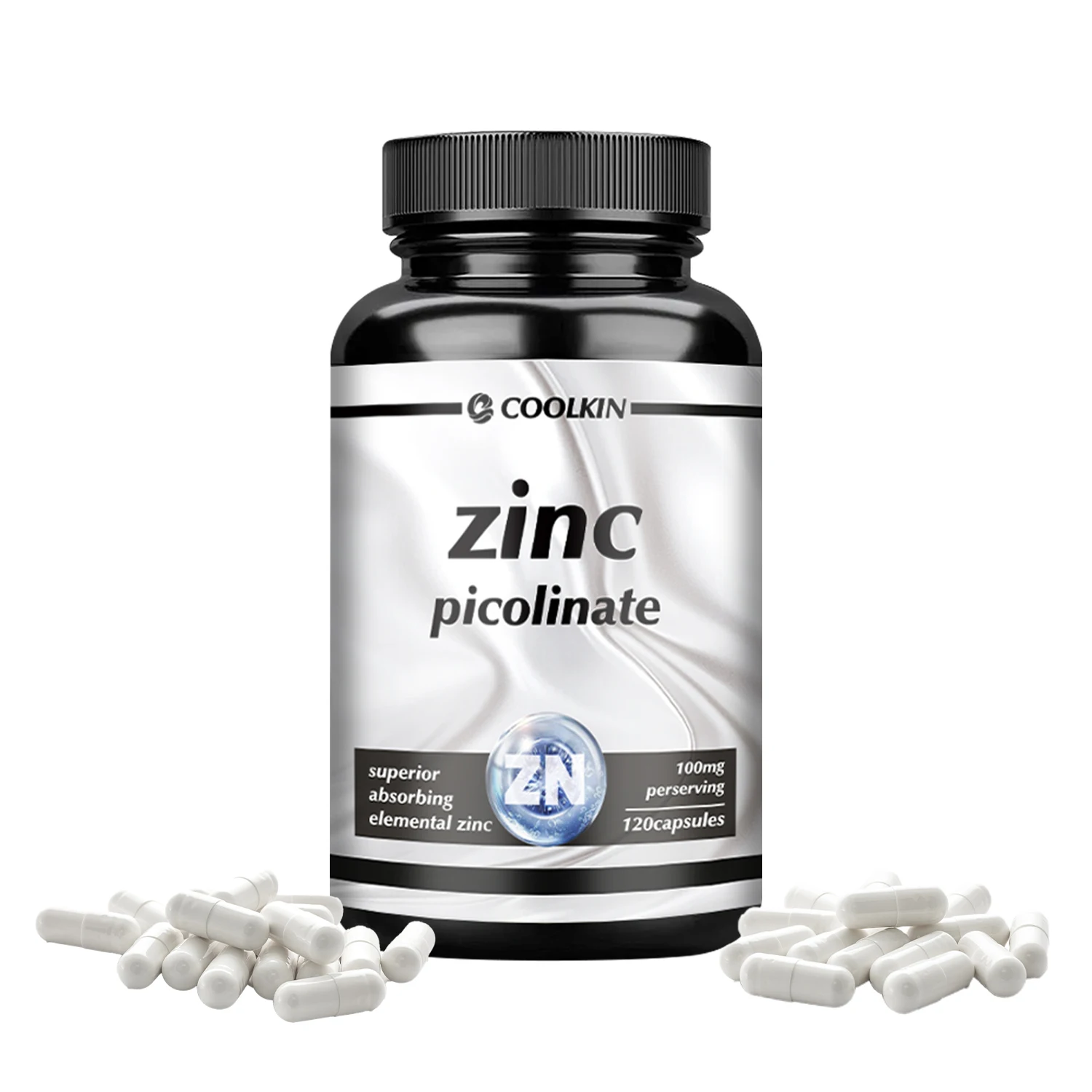 

Zinc Picolinate Capsules - Helps Boost The Immune System, Maintain Skin Health, Promote Wound Healing, Antioxidant Properties
