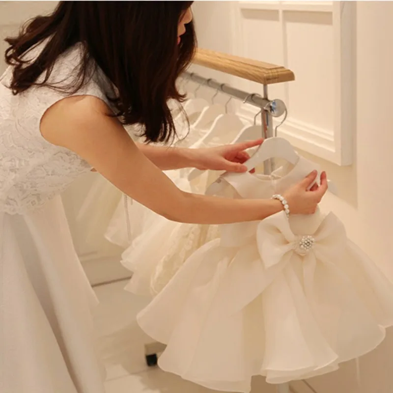 2023 New Elegant Flower Baby Girls Christmas Dress Chidren Princess Kids Girls Wedding Birthday Party Dresses for 9M-15 Years