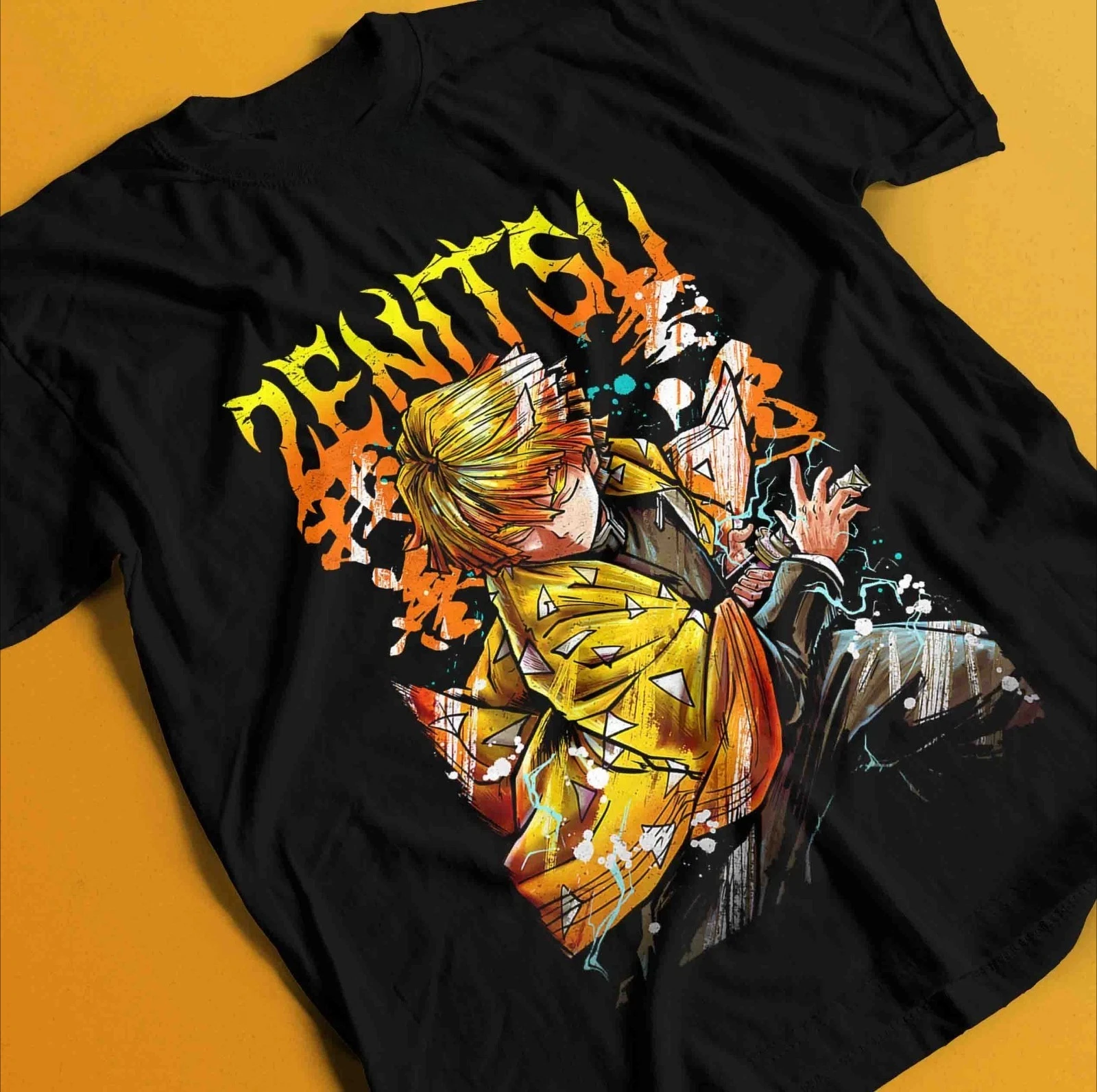 Summer Demon Slayer Shirt Zenitsu Tsart Tanjiro T-shirt Muzan Doma Tee Inosuke Nezuko Men's Round Neck Short Sleeve