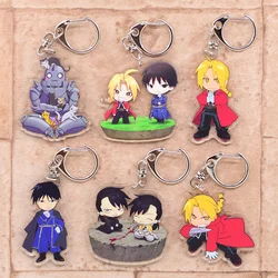 Fullmetal Alchemist Keychain 9 Styles Arcylic Cartoon Figures Keyrings Anime Accessories