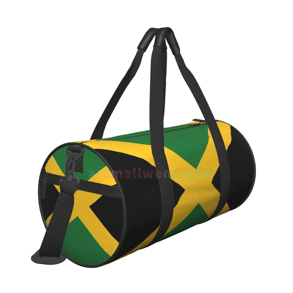 Bolsa de lona de viaje con bandera jamaiquina, bolsa de Yoga, mochila duradera de entrenamiento, bolsos redondos para Fitness al aire libre