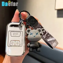 TPU Car Key Case Cover Protect For Chery Tiggo 3 5X 4 8 Glx 7 2019 2020 Arrizo For Cheri Tiggo 8 Car Key Holder Shell Keychain