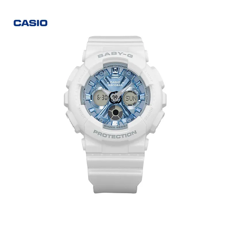Reloj Deportivo Casio BA-130 BABY-G para Mujer, Resistente al Agua, con Esfera Azul, para Estudiantes