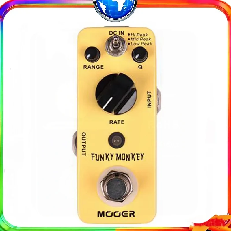 

﻿ MOOER Funky Monkey Guitar Effect Pedal Auto Wah 3 Modes Hi Mid Low Peak Pedal True Bypass Full Metal Shell Guitar Effect Pedal