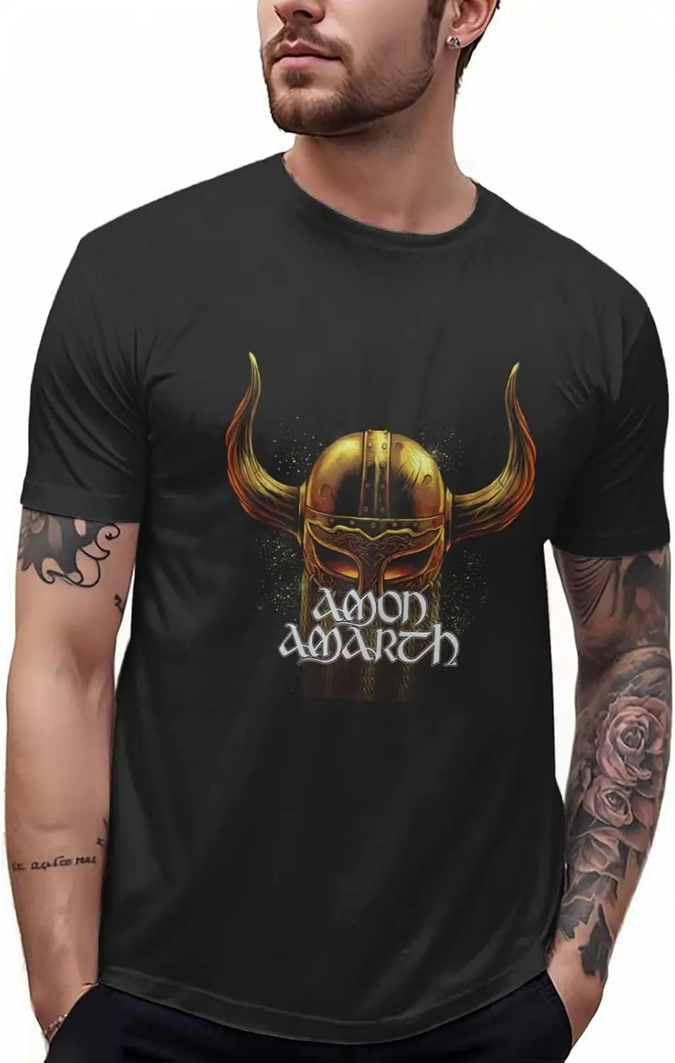 Amon Rock Amarth Metal Band T Shirt Men's Fashion Tee Cotton Loose Short Sleeves Shirts